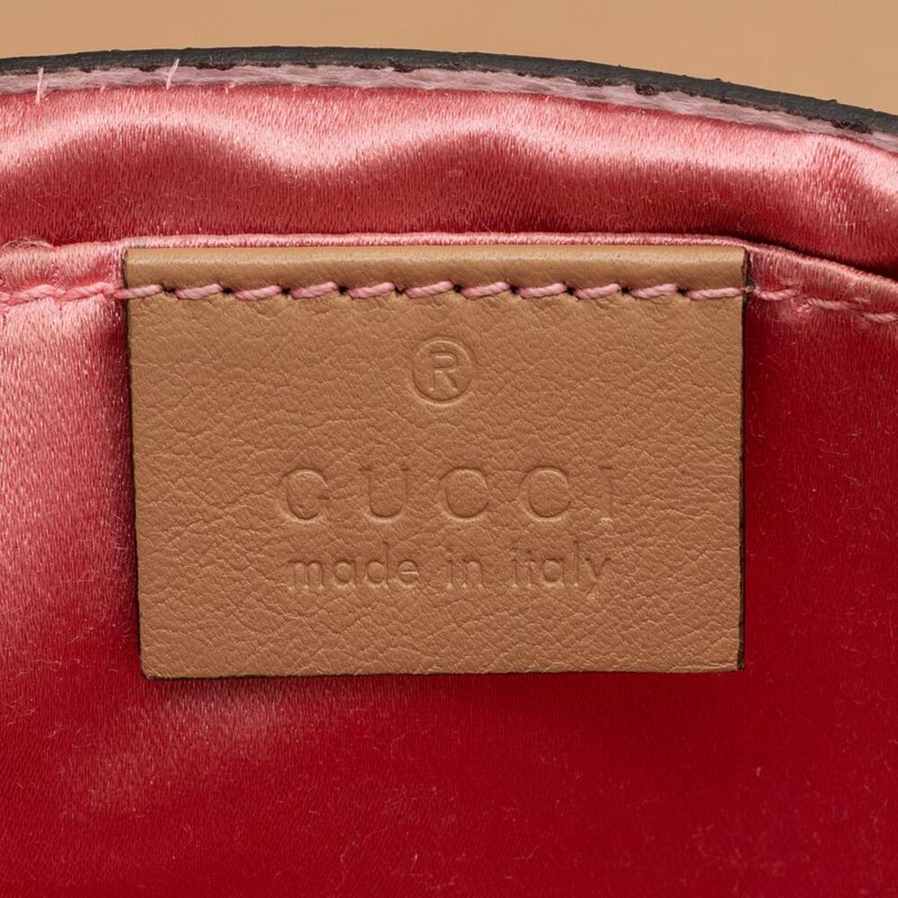 Gucci Metallic Matelasse Leather Pearl GG Marmont Mini Flap Bag - Picture 8 of 15